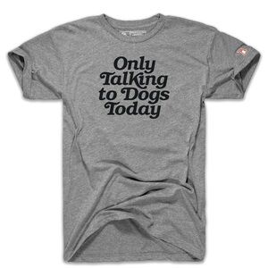 Unisex t-shirt from The Mitten State. “Only Talking to Dogs Today”. Size L.